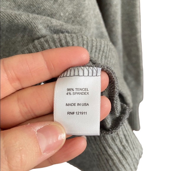 LNA Gray Soft Tencel Rainbow Striped Sweater - Picture 5 of 5